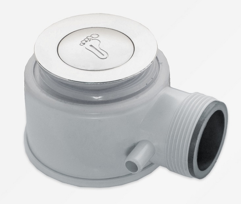 Leeresztő szelep szifonnal, bűzelzárós, taposós