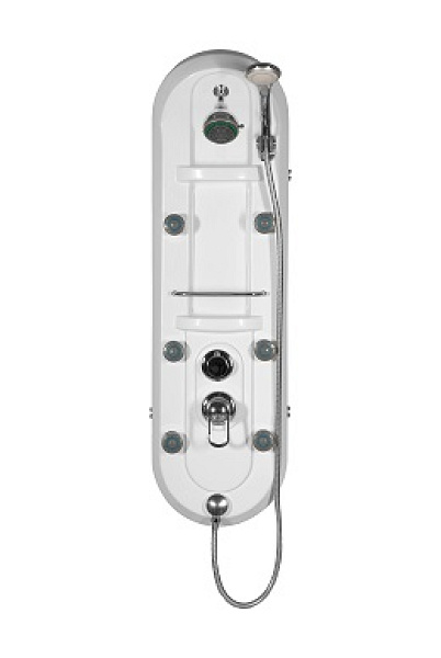 Zuhanypanel fehér, 6 jet